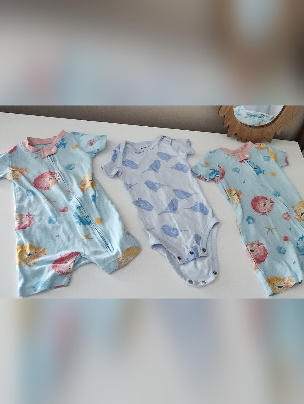12M Onesies 3 Pack Carter's And Burt's Bees Baby